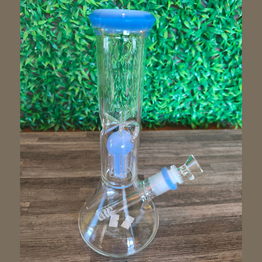 11” Glass Beaker Bong with 6-Arm Perc – Clear Calm