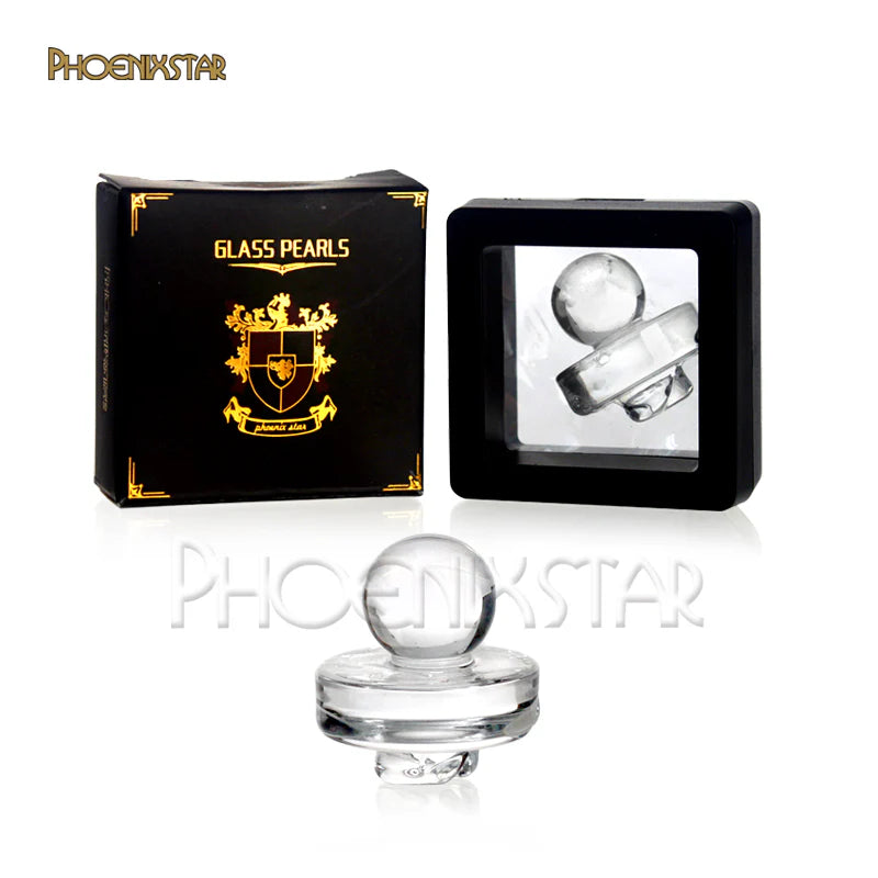 Phoenix Star Boxed Glass Carb Cap Clear Borosilicate Ball Cap Premium Gift Box Dab Accessory