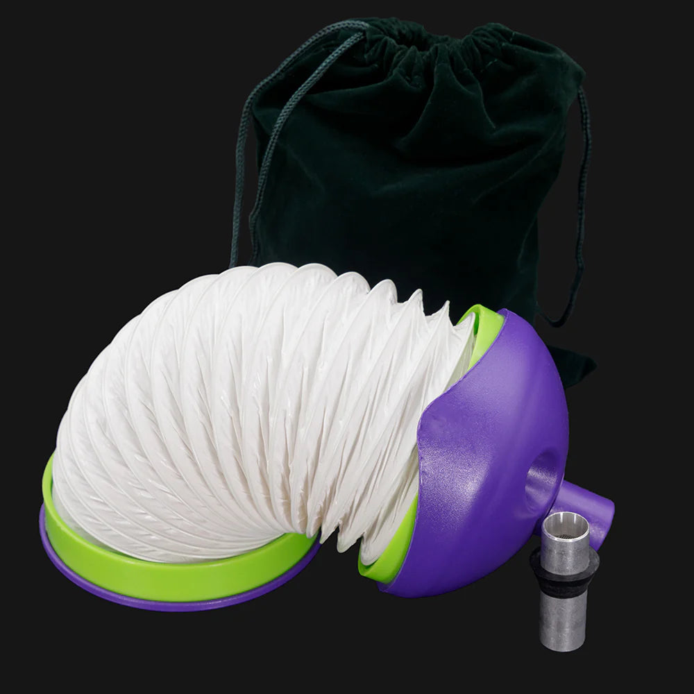 Waterless gravity bong with air pressure mechanics for portable fat rips without water or spills