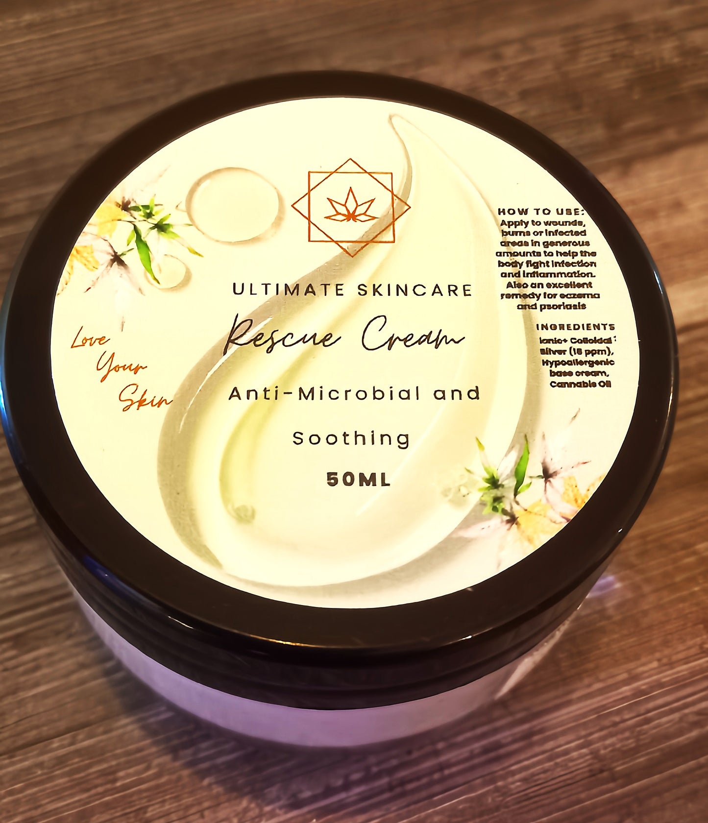 Ultimate Skincare Rescue Cream 50ml – Anti-Microbial Soothing Cannabis Oil Skin Cream