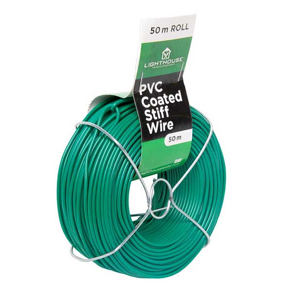 PVC coated stiff Wire (50m roll)