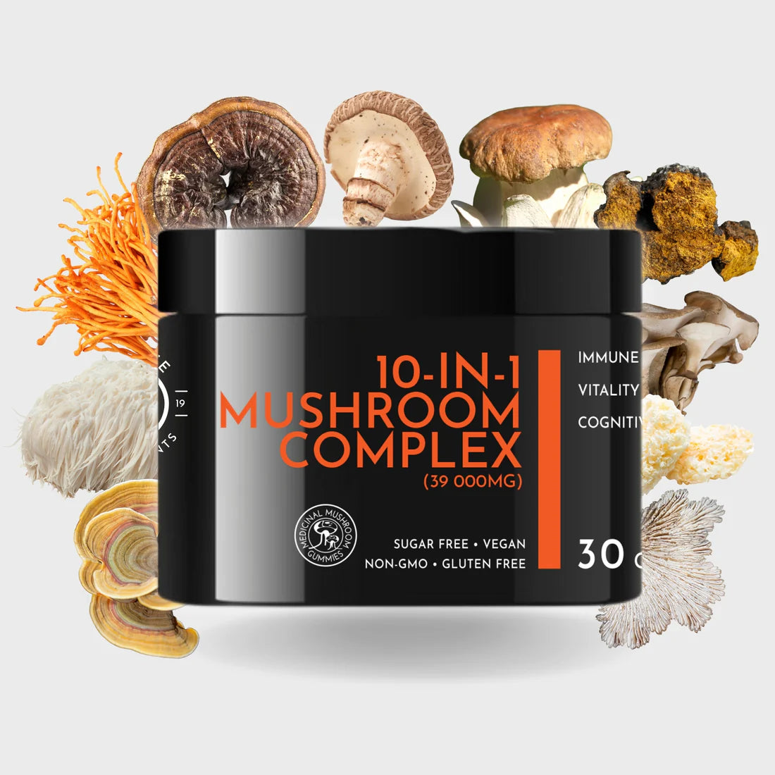 Elevate Supplements - 10-in-1 Mushroom Complex Gummies