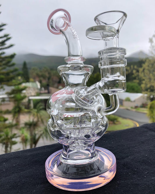 Pink Grav Recycler Bong
