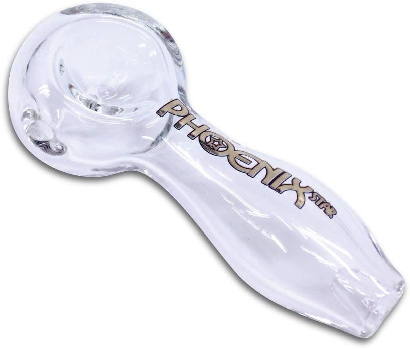Phoenix Star Clear Glass Spoon Hand Pipe – Transparent Borosilicate Herb Pipe