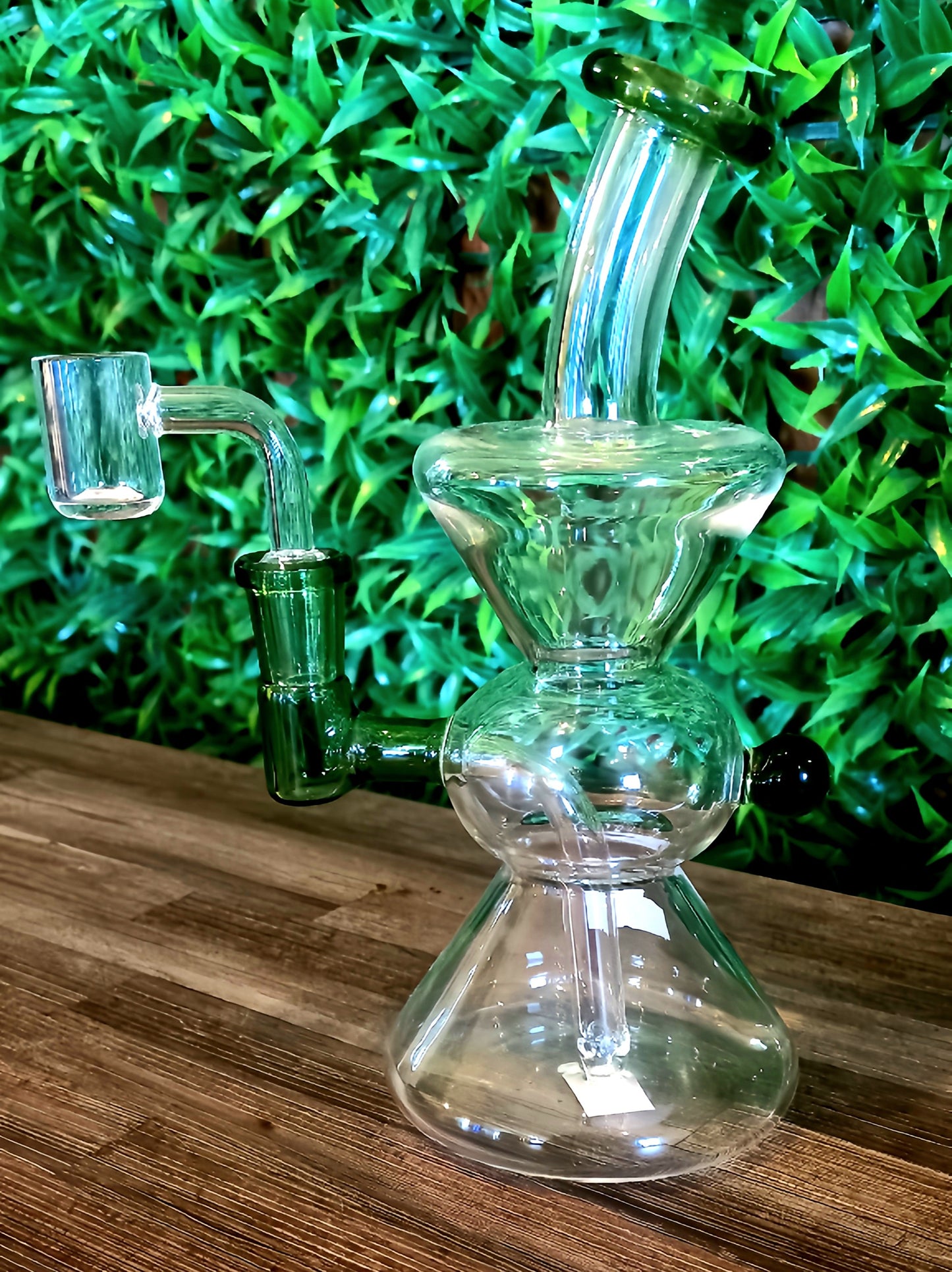 7.5 inch glass dab oil rig with multi chamber filtration for smooth concentrate hits