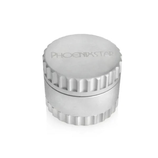 phoenix star 50mm aluminium herb grinder 4 piece with saw teeth for fine grinding
