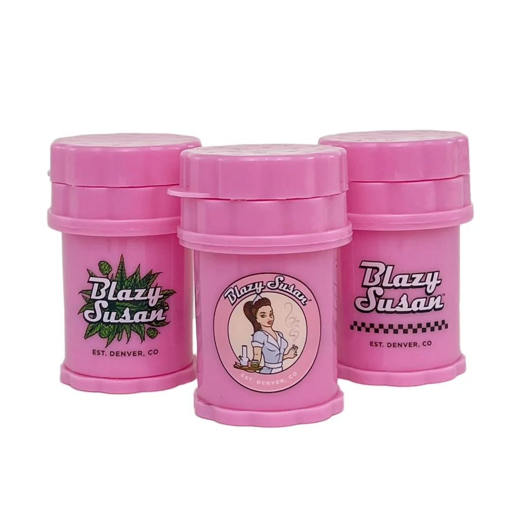 Blazy Susan HerbSaver Grinder with precision teeth and airtight herb storage compartment for fresh potent grinds