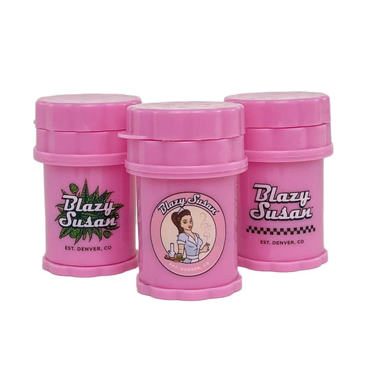Blazy Susan HerbSaver Grinder with precision teeth and airtight herb storage compartment for fresh potent grinds