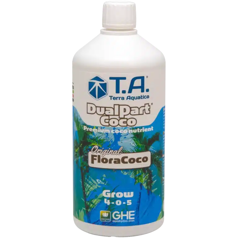 Terra Aquatica Dual Part Coco 2-part nutrient system with calcium magnesium and micronutrients for coco coir cannabis growing