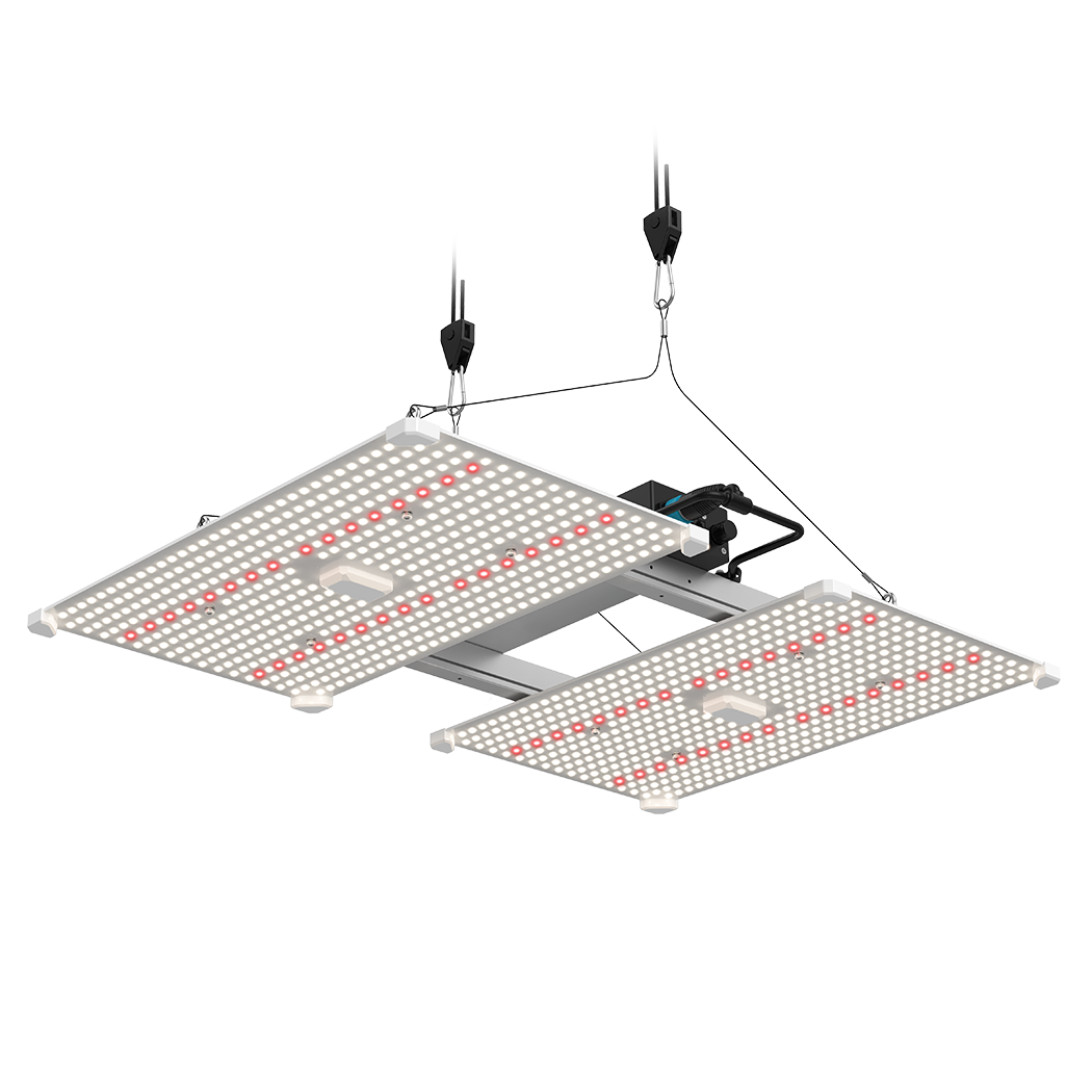 LUMii BLACK Blade 400W LED Grow Light – Dual Adjustable Panel, Full Spectrum Red Chip, 1.2m² Coverage