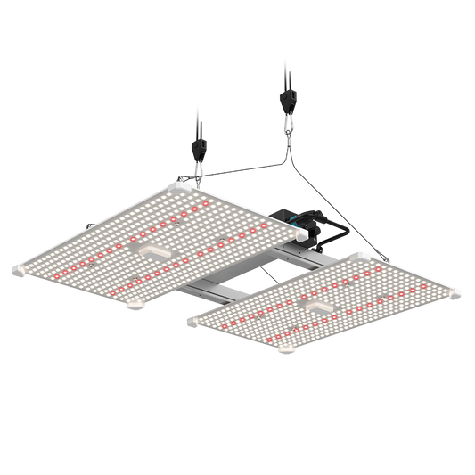 LUMii BLACK Blade 400W LED Grow Light – Dual Adjustable Panel, Full Spectrum Red Chip, 1.2m² Coverage