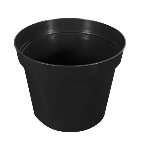 PC Plastics 18cm plastic plant pot with drainage for seedlings herbs and small plants