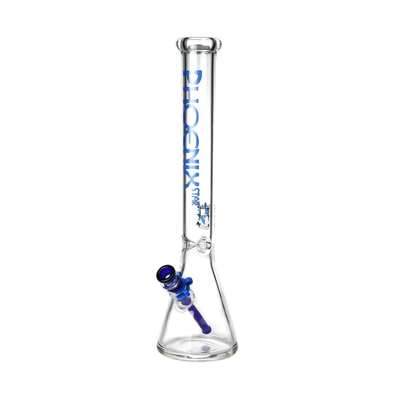 Phoenix Star PHX127 18-inch 7mm thick borosilicate glass beaker bong with ice catcher 14mm downstem