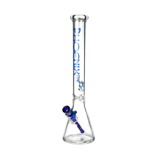 Phoenix Star PHX127 18-inch 7mm thick borosilicate glass beaker bong with ice catcher 14mm downstem