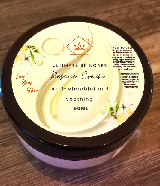 Ultimate Skincare Rescue Cream 50ml – Anti-Microbial Soothing Cannabis Oil Skin Cream