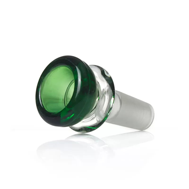 14mm Male Large Green Glass Bong Bowl Deep Wide Rim Borosilicate Herb Slide Replacement