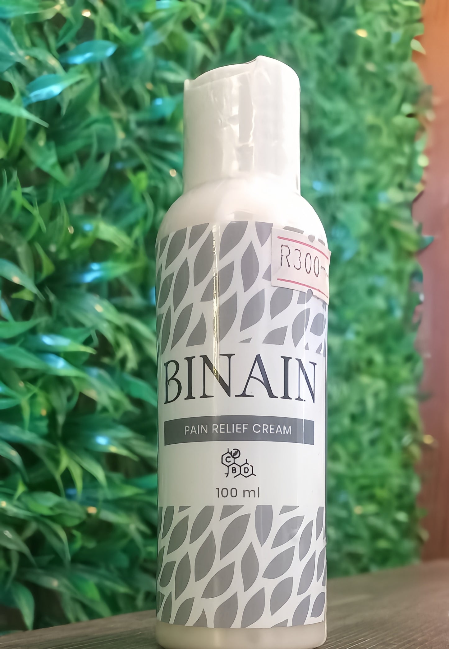 Binain CBD Pain Relief Cream 100ml White Pump Bottle, 24hr Hydration Skin Soothing