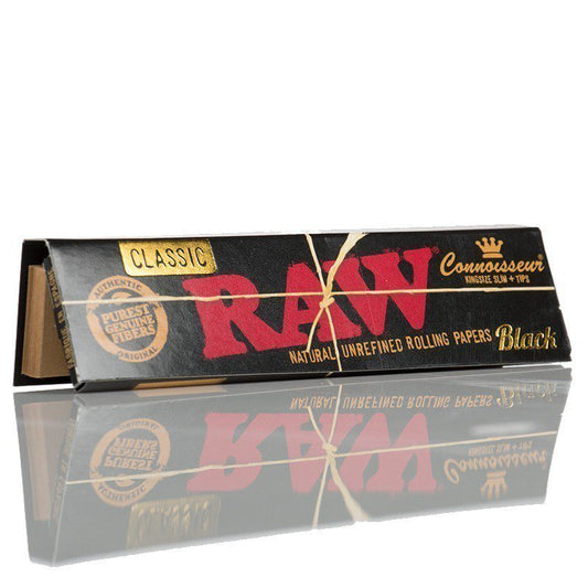 RAW Black Connoisseur Kingsize + Tips