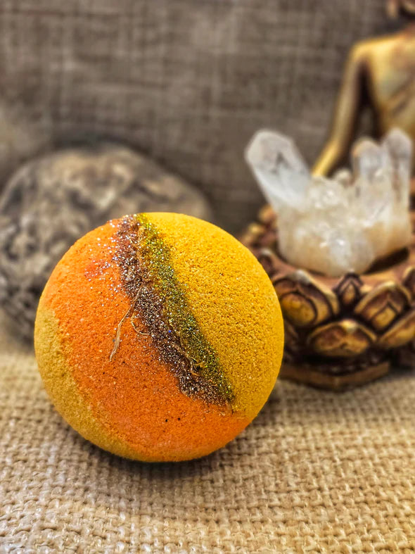Crystal Bath Bombs with hidden crystal, nourishing oils and aromatherapy for a luxurious self-care soak