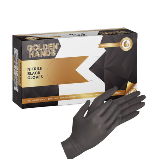 Golden Hands Black Nitrile Large